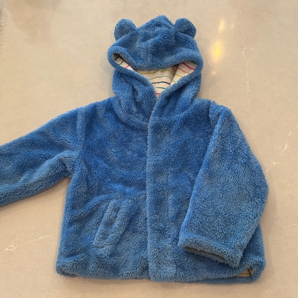 Magnetic Me Blue Fuzzy Bear Hooded Jacket
